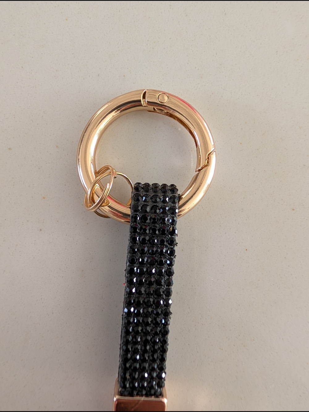 Black Crystal Clover Keychain Bag Charm New - Picture 6 of 6